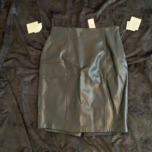 Lord & Taylor Dresses & Skirts - Black Lord and Taylor  leather skirt size 12